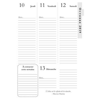 Agenda 2019 2020 du Professionnel en Marketing du Réseau