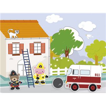 Autocollants pompiers  avec 6 décors