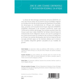 Zone de libre-échange continentale et intégration régionale en Afrique