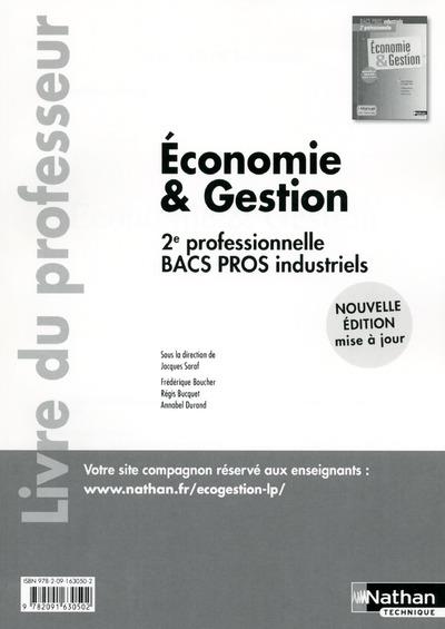 Economie et gestion 2nde professionnelle, Bacs Pros industriels