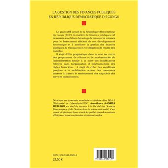La gestion des finances publiques en République démocratique du Congo