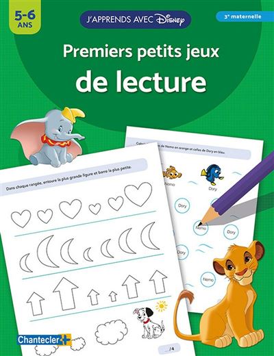 Disney J'apprends avec - Premiers petits jeux de lecture (5-6 a.)