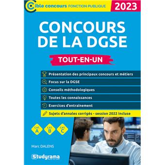 Concours de la DGSE (Catégories A, B et C – Édition 2023)