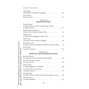 Réformer le système éducatif