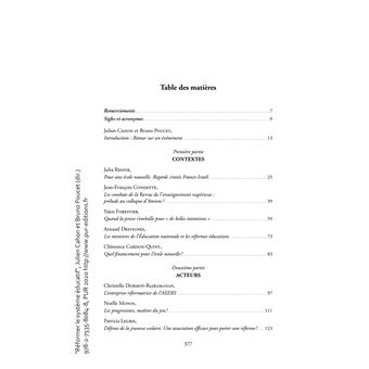 Réformer le système éducatif