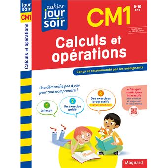 Calculs et opérations CM1 - Nouveau Cahier du jour Cahier du soir