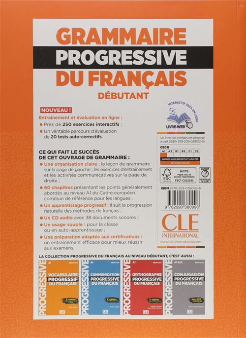 Grammaire progressive du français débutant 3è édition+CD