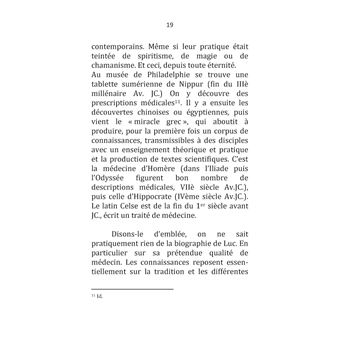 En passant par la Médecine