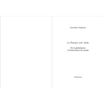 Le premier XXIe siècle