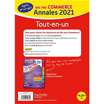 Annales Bac 2021 Tout-En-Un Bac Pro Commerce