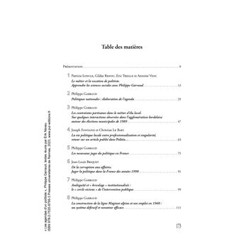 Les agendas d'un politiste