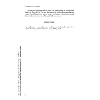 Les agendas d'un politiste