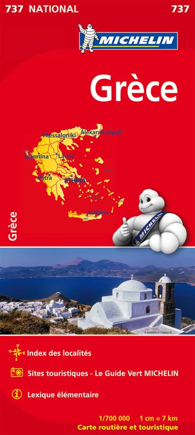 carte routiere grece michelin Carte Nationale 737 Grèce Échelle 1:700 000   broché   Collectif 