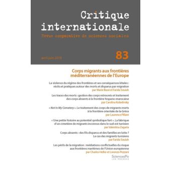 Critique internationale 83, avril-juin 2019 - Corps migrants