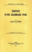 Esquisse d'une grammaire pure