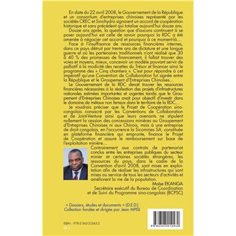 Le programme sino-congolais pour le développement des infrastructures en RDC