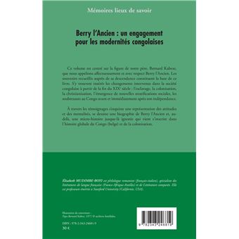 Berry l'Ancien : un engagement pour les modernités congolaises