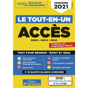 Le tout-en-un ACCES - 18 sujets blancs - Écrits et oraux