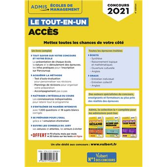 Le tout-en-un ACCES - 18 sujets blancs - Écrits et oraux
