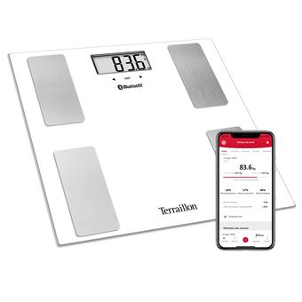 Impédancemètre bluetooth 180kg/100g blanc Terraillon 15114 - 1