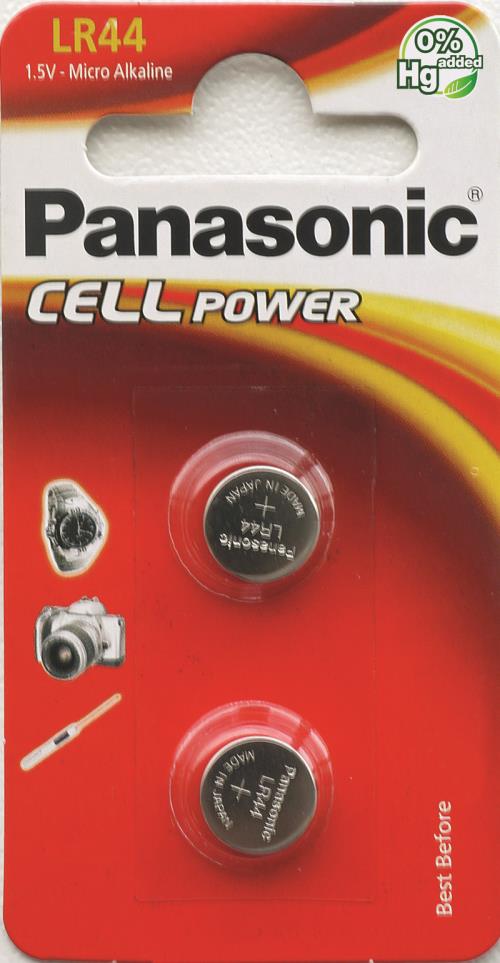 Pack de 2 piles Panasonic Micro Alkaline LR44 1.5V