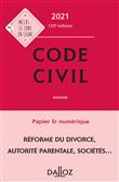 Code civil 2021, annoté - 120e ed.