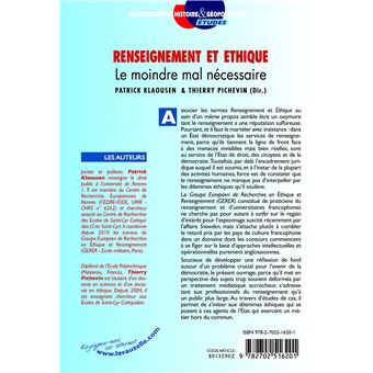 Renseignement et Ethique