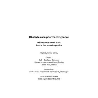 Obstacles à la pharmacovigilance