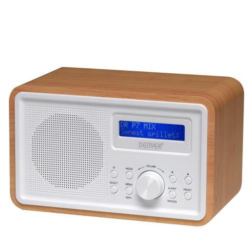 DENVER DAB-35 FM RADIO WOODEN CABINET DAB+ en FM radio