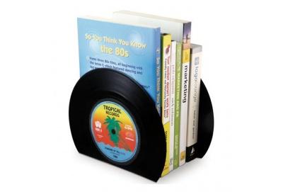 Retro vinyl bookends