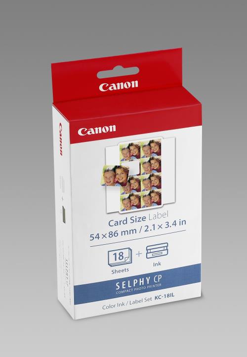 Canon KC-18IL - 144 unités (18 feuille(s) x 8) cartouche imprimante/kit  papier - pour Canon SELPHY CP1000, CP1200, CP1300, CP1500, CP530, CP790,  CP800, CP820, CP900, CP910 - Papier d'impression - Achat & prix
