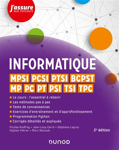 Informatique - MPSI, PCSI, PTSI, TSI, TPC, MP, PC, PT, PSI