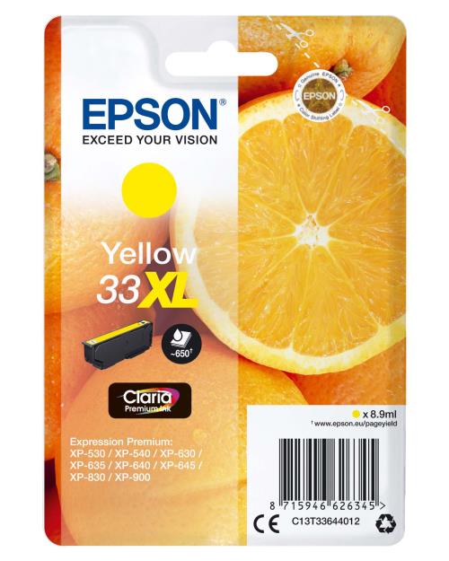 Cartouche d'encre Epson Orange 33 XL Jaune