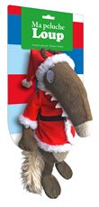 Ma peluche loup habillée - noel