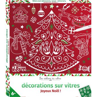 Décorations sur vitres Joyeux Noël ! - boîte avec accessoires