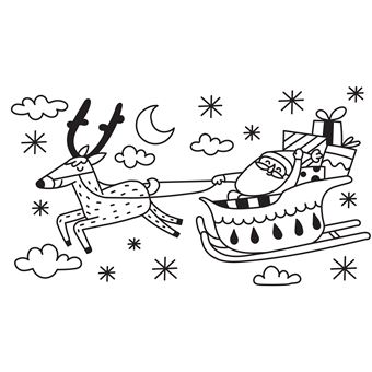 Décorations sur vitres Joyeux Noël ! - boîte avec accessoires