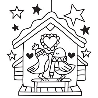 Décorations sur vitres Joyeux Noël ! - boîte avec accessoires