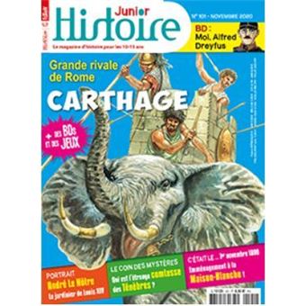 Histoire junior n°101 Grandeurs de carthage - Novembre 2020