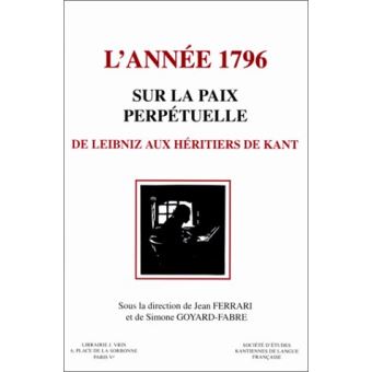 Kant, l'année 1796
