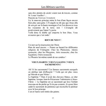 Les Bêtises Sacrées