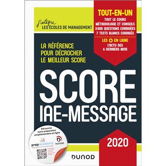 Score IAE-Message - 2020 - Tout-en-un