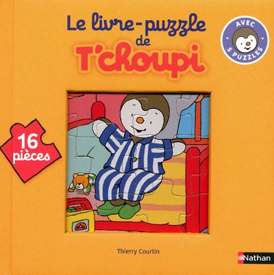 Le Livre-puzzle de T'choupi: 16 pièces - Thierry Courtin - cartonné