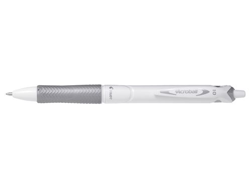 Stylo bille Pilot Acroball Pure white BeGreen pointe moyenne Noir