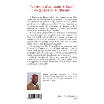 Souvenirs d'un jeune africain en guinee et en tunisie
