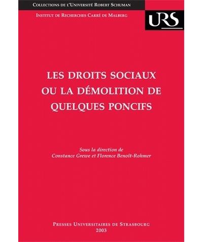 Les droits sociaux ou La démolition de quelques poncifs