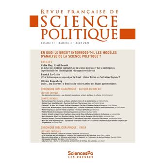 Revue Française de Science Politique T71-4