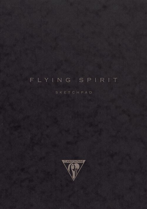 Carnet de 120 pages Clairefontaine Flying Spirit 19 x 25 cm Noir