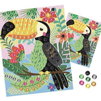 Kit Graine Créative bertrand le toucan tableau en sequins