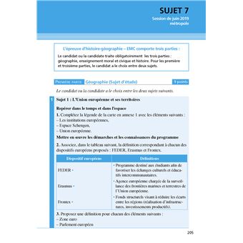 Annales Bac 2021 Hist-Geo Français Bac Pro