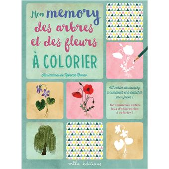 Mon memory des arbres et des fleurs à colorier